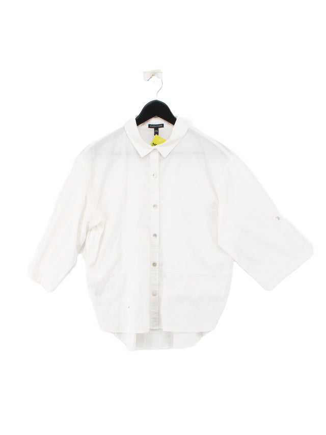 Eileen Fisher Women's Shirt S White Cotton with Spandex