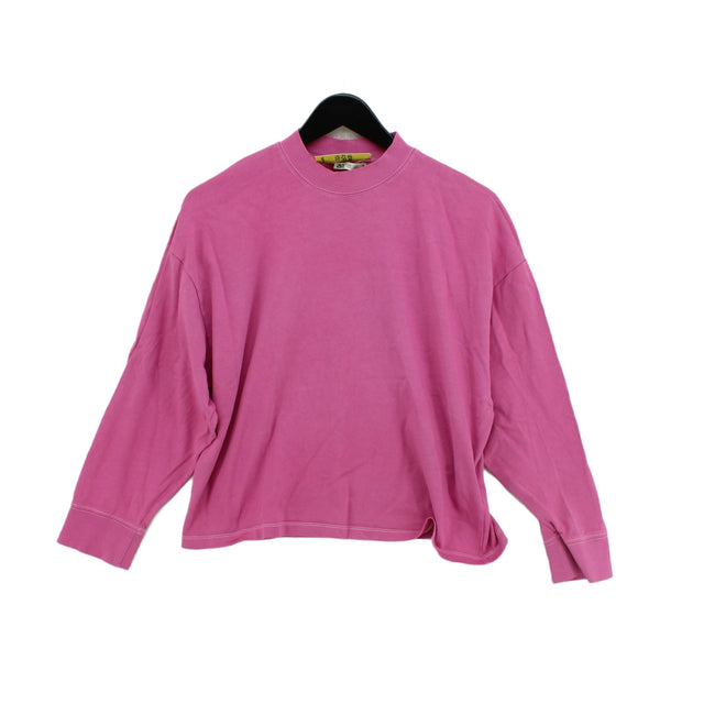 Zara Women's Jumper M Pink 100% Cotton