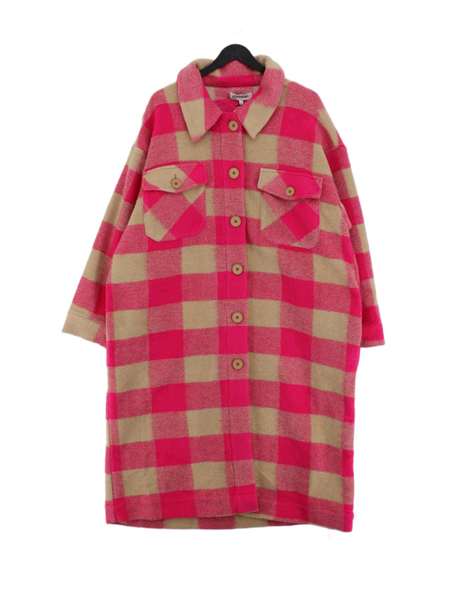 Lollys Laundry Women's Coat M Pink Polyester with Wool