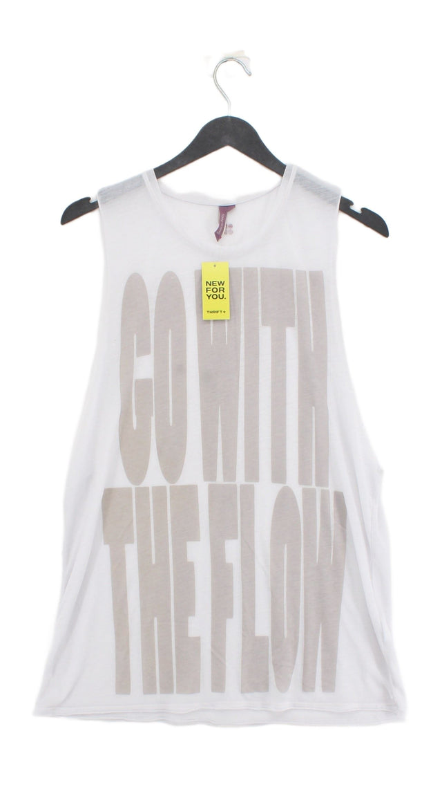 Sweaty Betty Women's T-Shirt M White Polyester with Cotton