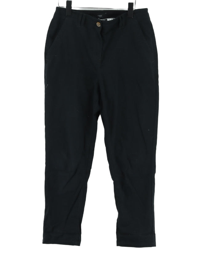 Next Women's Suit Trousers UK 12 Black Cotton with Elastane