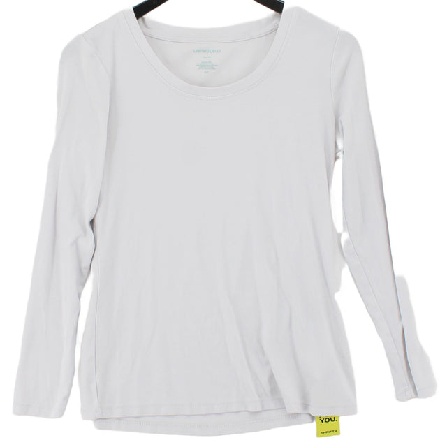 Cynthia Rowley Women's Top S White Cotton with Lyocell Modal, Spandex