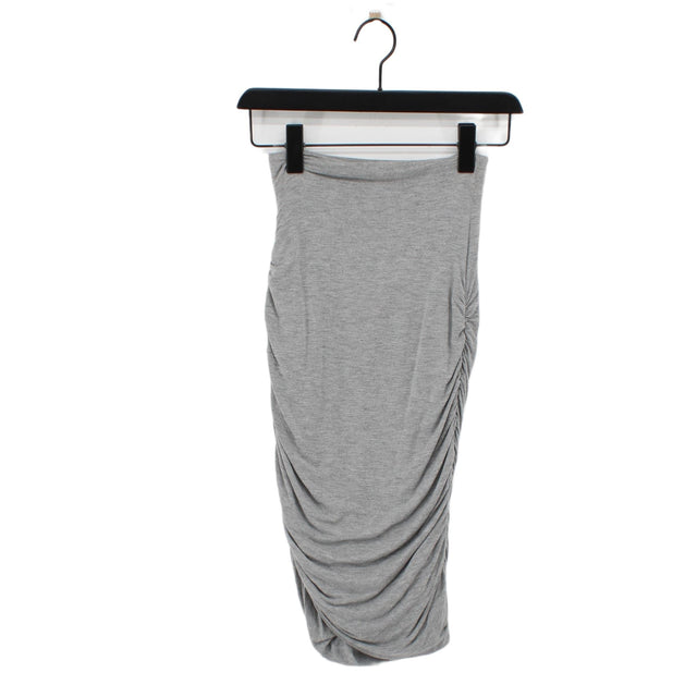 A.L.C. Women's Midi Skirt S Grey Viscose with Elastane, Rayon, Spandex
