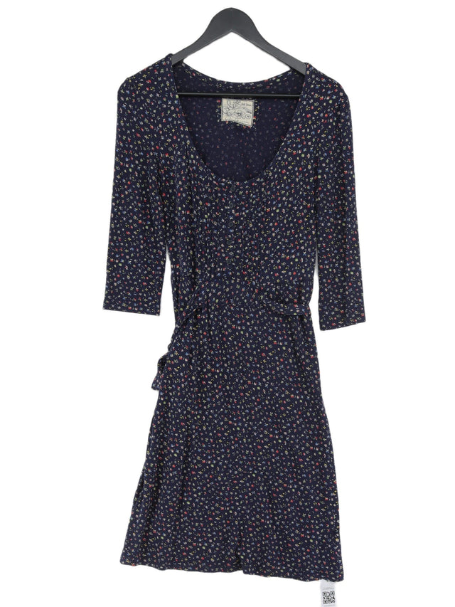 FatFace Women's Midi Dress UK 10 Blue 100% Viscose