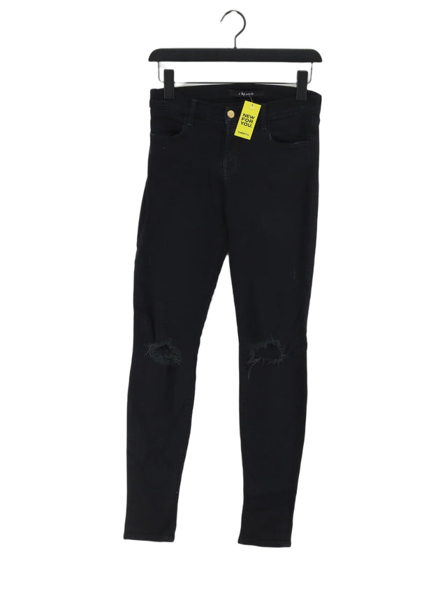 J Brand Women's Jeans W 26 in Black Cotton with Elastane, Lyocell Modal