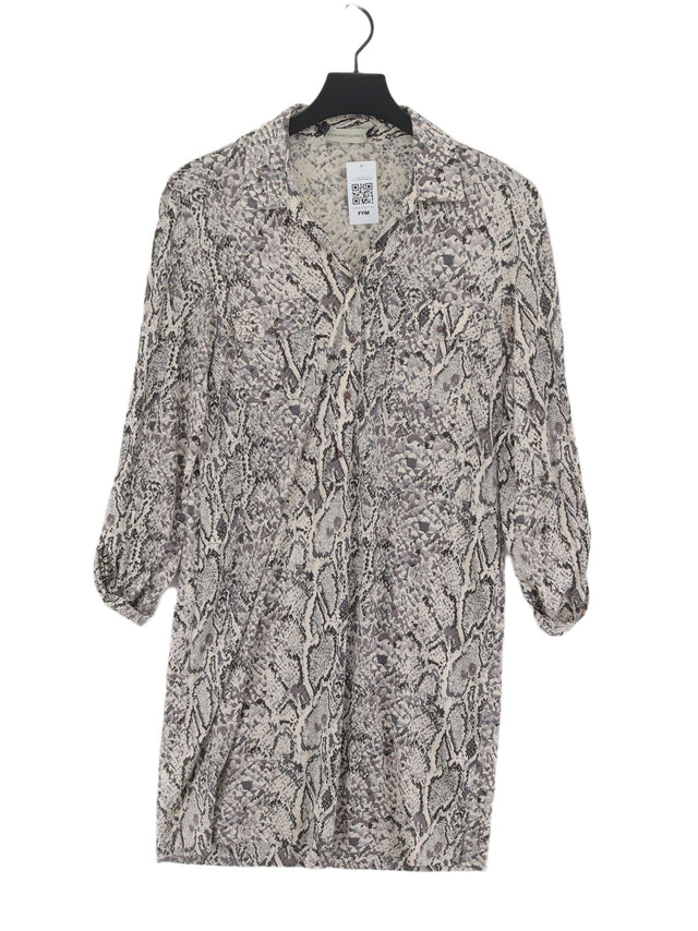 Gerard Darel Women's Midi Dress UK 12 Brown Silk with Cotton