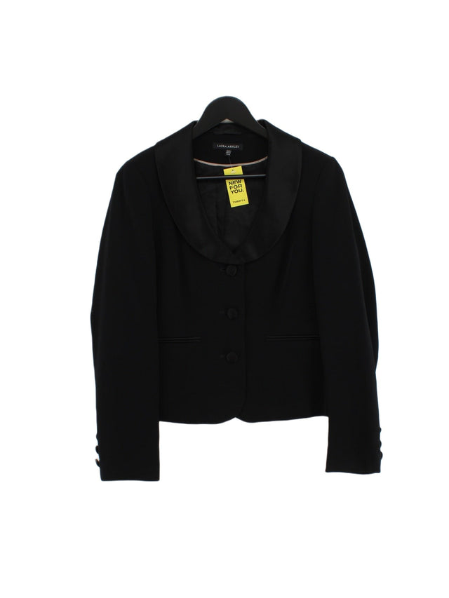 Laura Ashley Women's Blazer UK 10 Black Other with Polyester