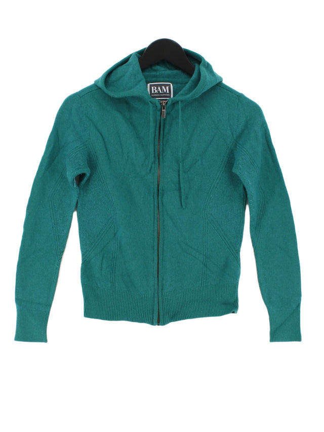 Bam Bamboo Women's Hoodie XS Green Wool with Viscose