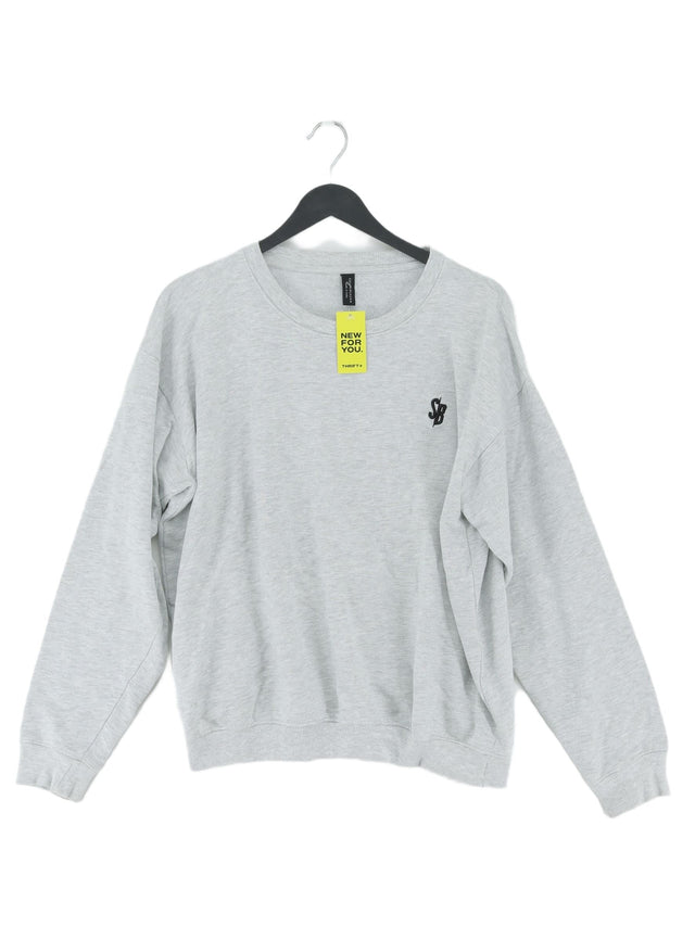 South Beach Women's Jumper S Grey Cotton with Polyester