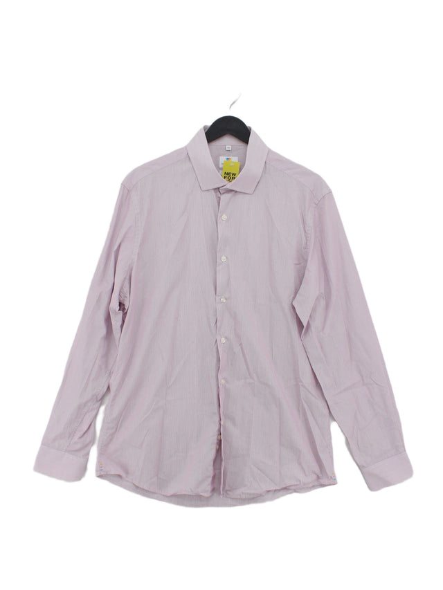 Richard James Men's Shirt Collar: 16.5 in Pink 100% Cotton