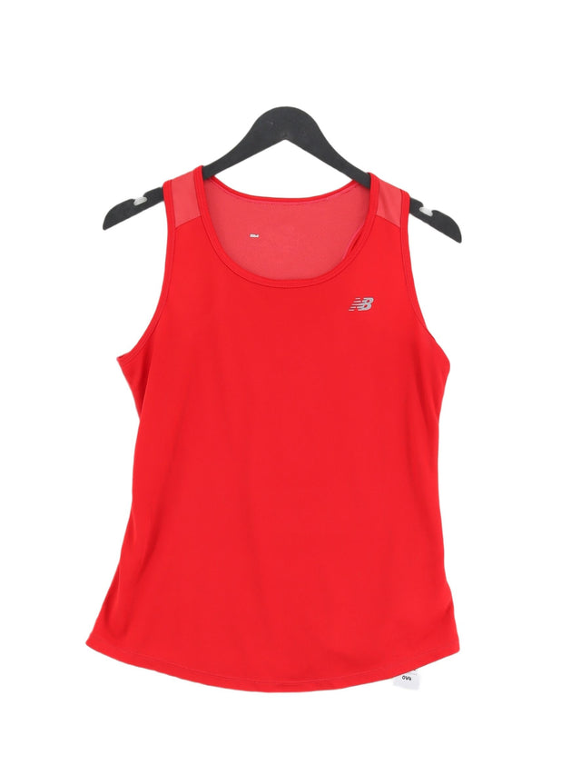 New Balance Women's T-Shirt M Red 100% Polyester