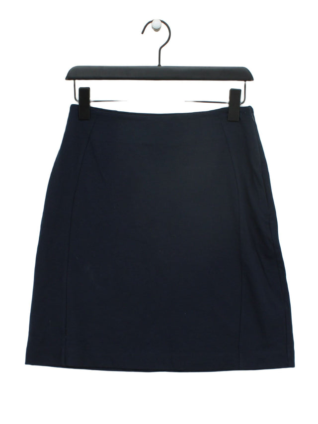 Crew Clothing Women's Midi Skirt UK 8 Blue Viscose with Elastane, Polyester