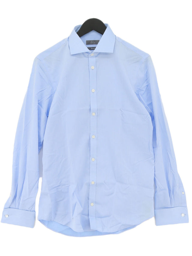 John Lewis Men's Shirt Chest: 39 in Blue 100% Cotton