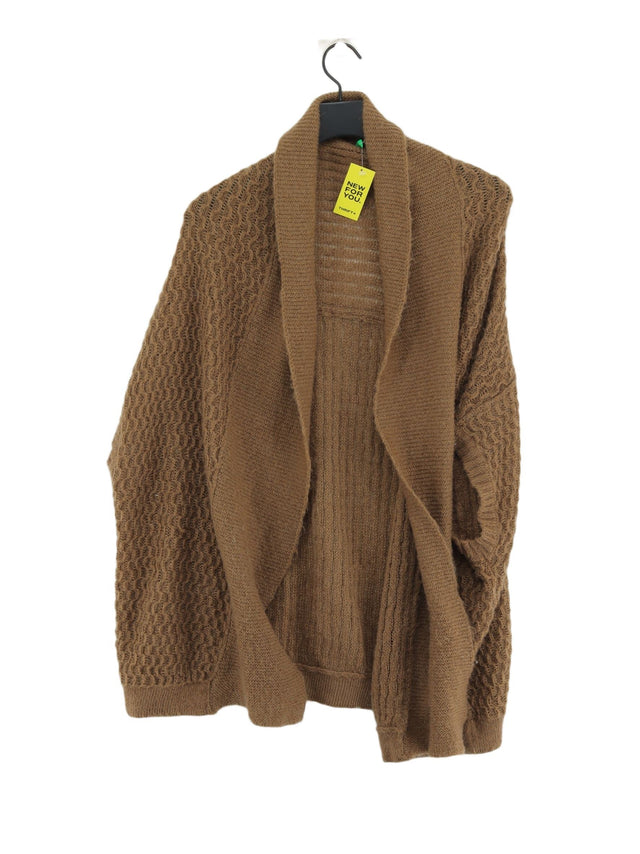 United Colors Of Benetton Women's Cardigan Brown Acrylic with Mohair, Polyamide