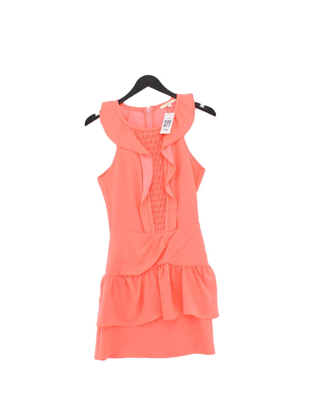 Maje Women's Midi Dress UK 8 Orange Other with Polyester