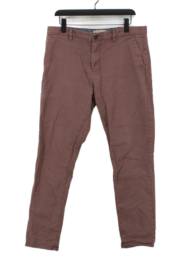 Next Men's Trousers W 36 in Tan Cotton with Elastane