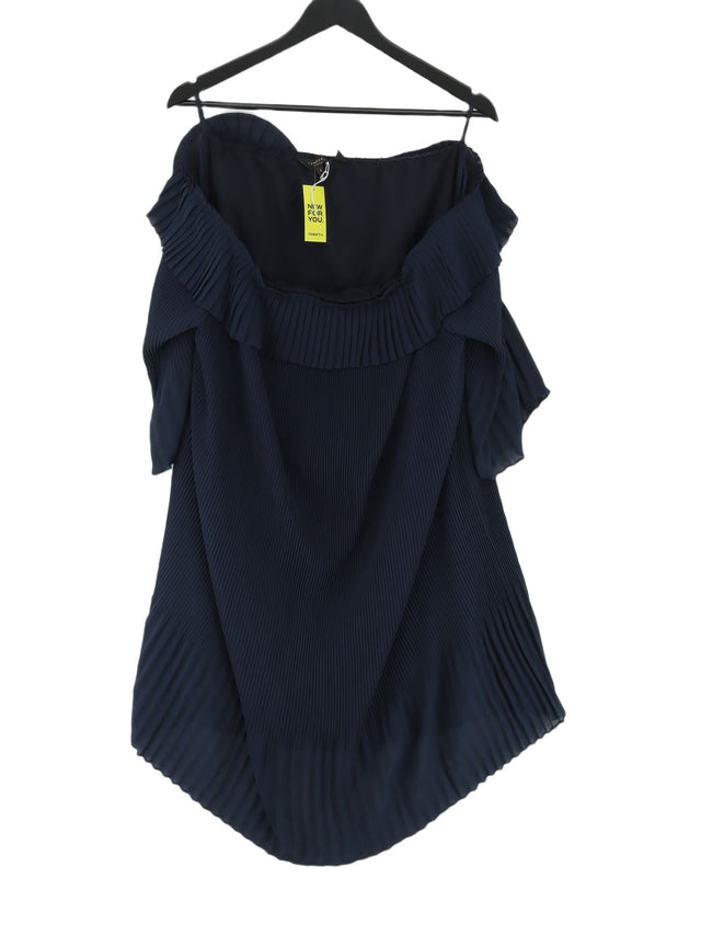 Ted Baker Women's Midi Dress UK 14 Blue 100% Polyester