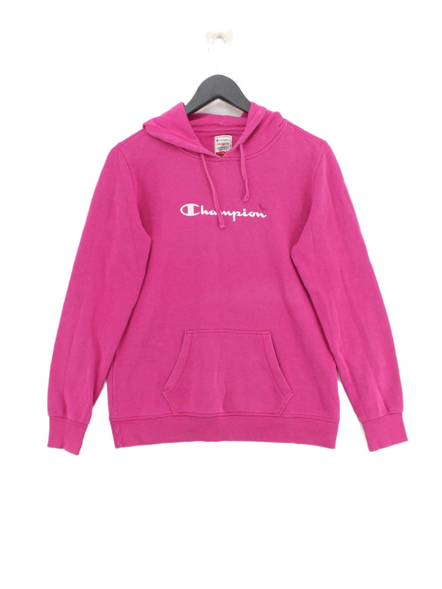 Champion Women's Hoodie L Purple Cotton with Polyester