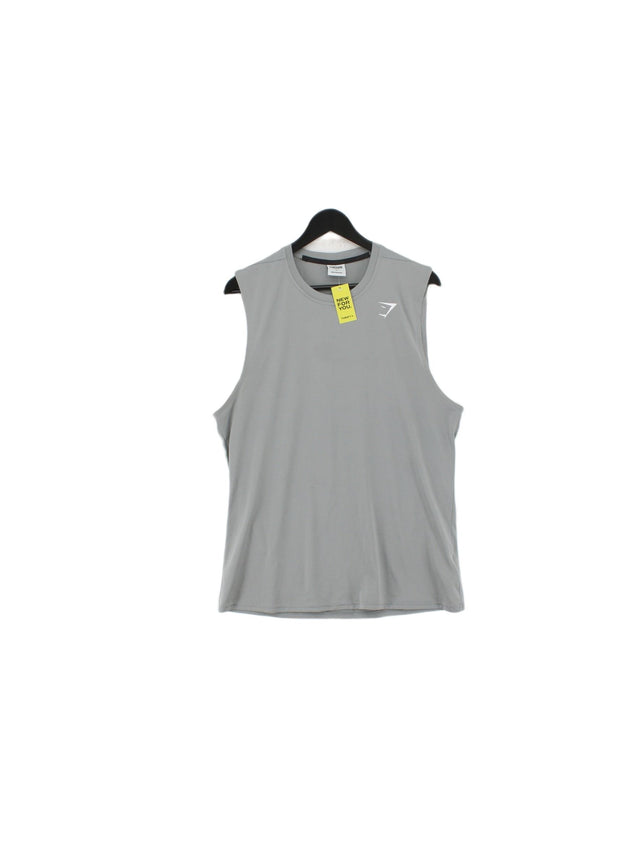 Gymshark Men's T-Shirt XL Grey 100% Polyester