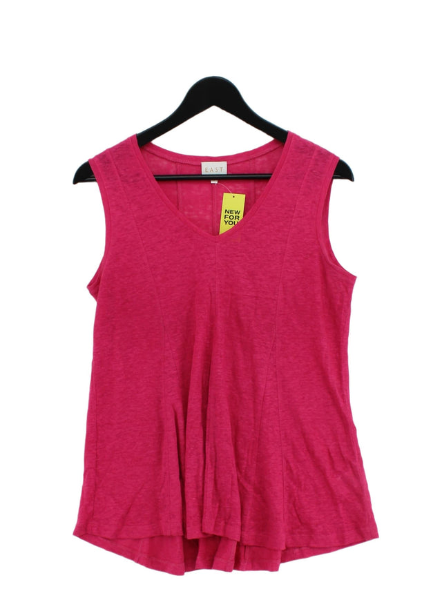 East Women's T-Shirt S Pink 100% Linen