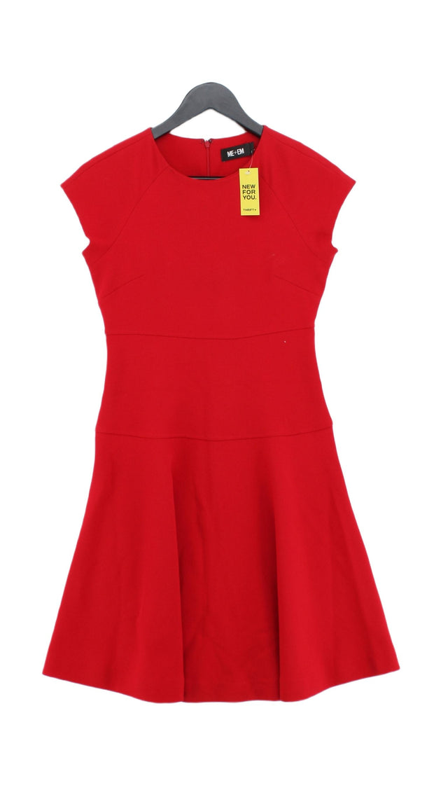 ME+EM Women's Midi Dress UK 6 Red Polyester with Elastane, Viscose
