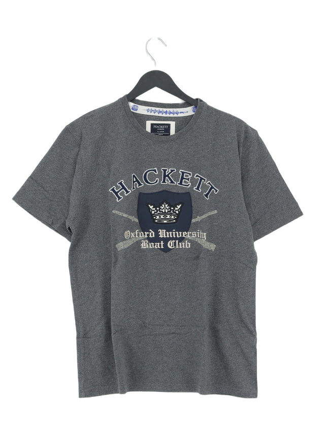 Hackett Men's T-Shirt M Grey 100% Cotton