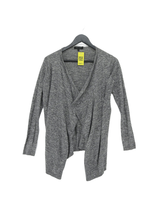 New Look Women's Cardigan UK 6 Grey 100% Cotton