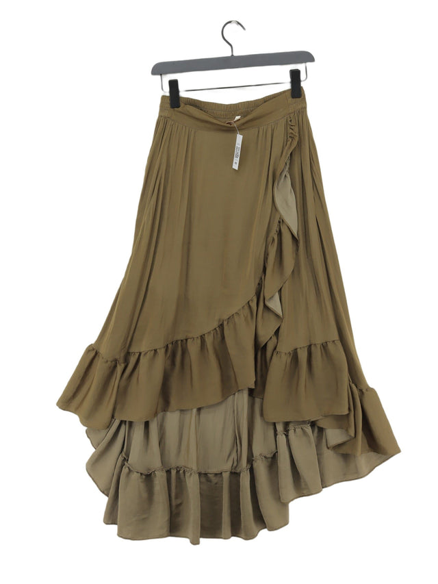 Maje Women's Maxi Skirt UK 12 Green 100% Polyester