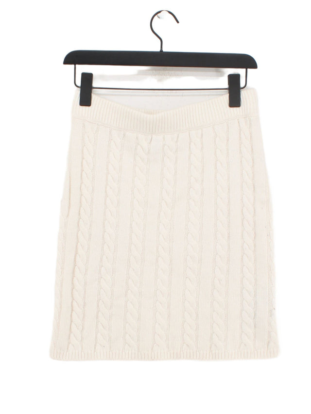 Guess Women's Midi Skirt UK 8 Cream Polyamide with Wool