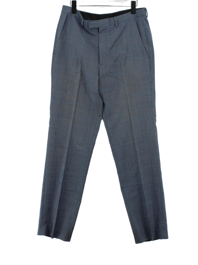 Austin Reed Men's Suit Trousers W 34 in Blue 100% Wool
