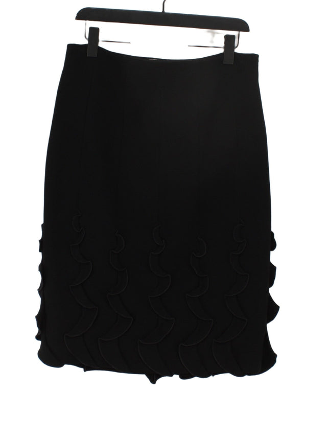 Karen Millen Women's Midi Skirt UK 14 Black Polyester with Elastane, Other