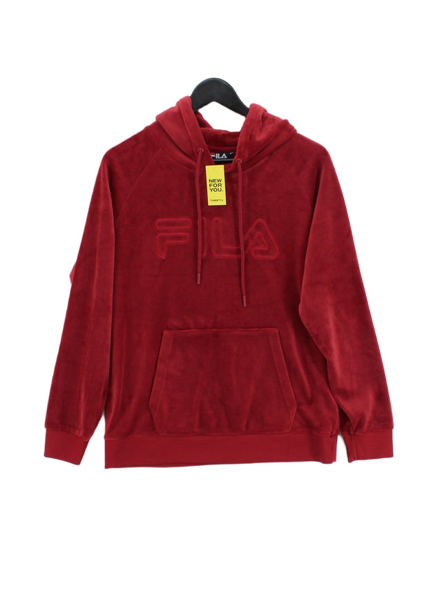 Fila Women's Hoodie M Red Polyester with Elastane