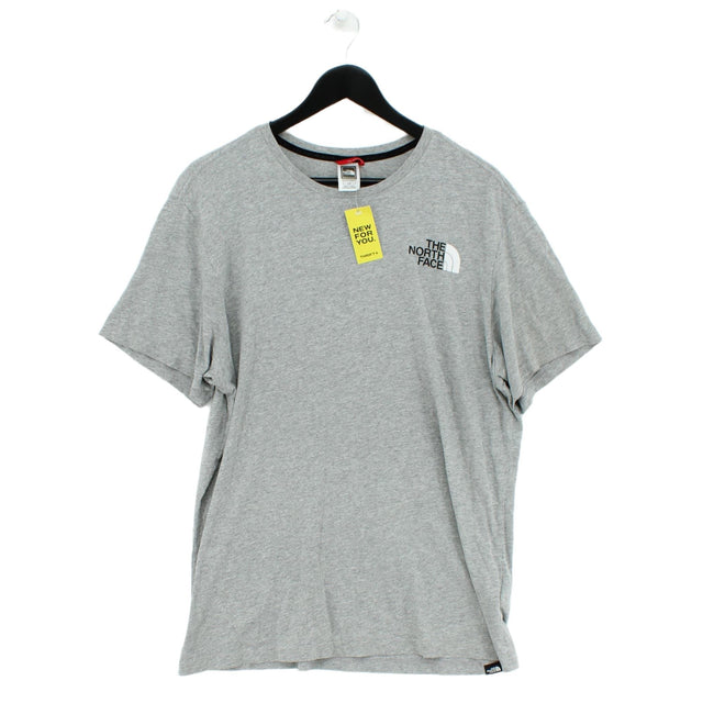 The North Face Women's T-Shirt L Grey Cotton with Elastane, Polyester