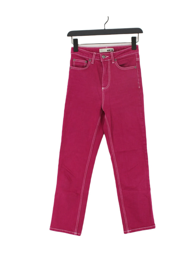 Topshop Women's Jeans W 24 in; L 30 in Pink Cotton with Polyester