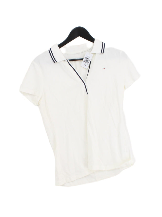 Tommy Hilfiger Men's Polo M White Cotton with Elastane