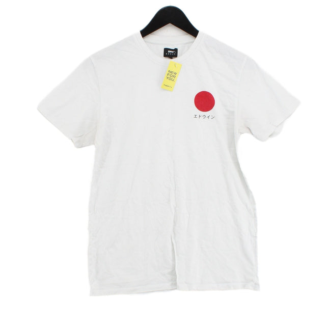 Edwin Men's T-Shirt S White 100% Cotton