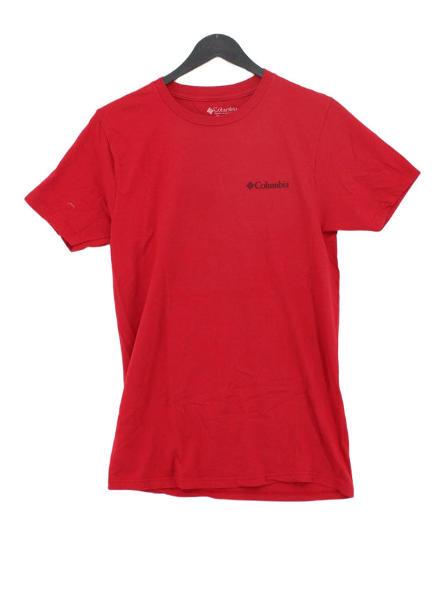 Columbia Men's T-Shirt S Red 100% Cotton