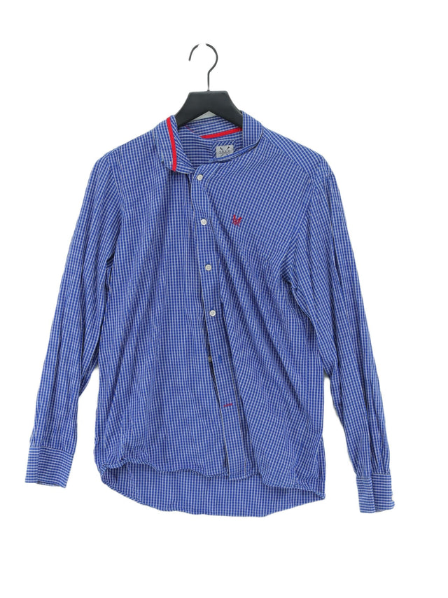 Crew Clothing Men's Shirt L Blue 100% Cotton