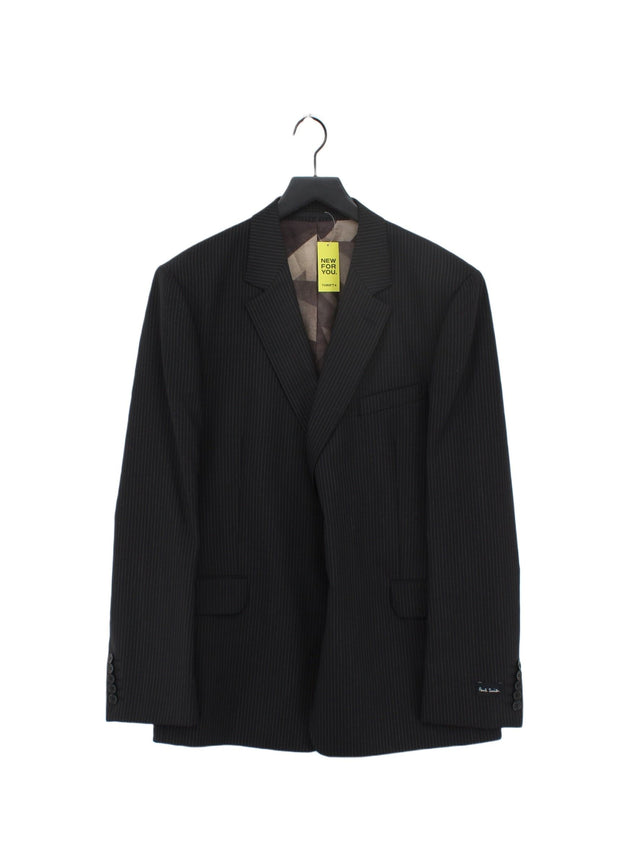 Paul Smith Men's Blazer Chest: 46 in Black Viscose with Other