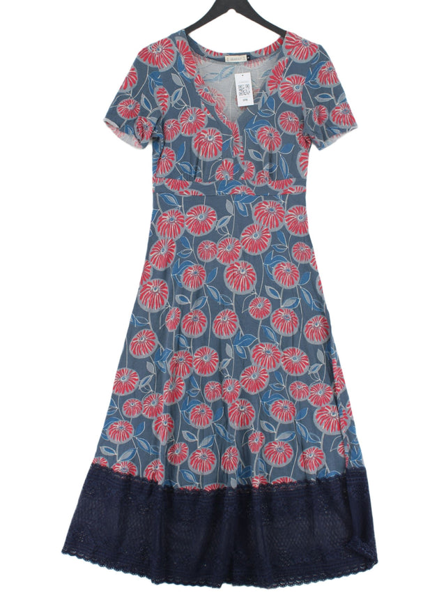Seasalt Women's Maxi Dress UK 10 Blue Cotton with Viscose
