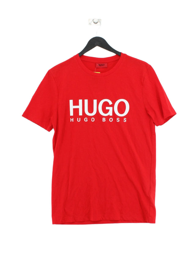 Hugo Boss Men's T-Shirt XS Red 100% Cotton
