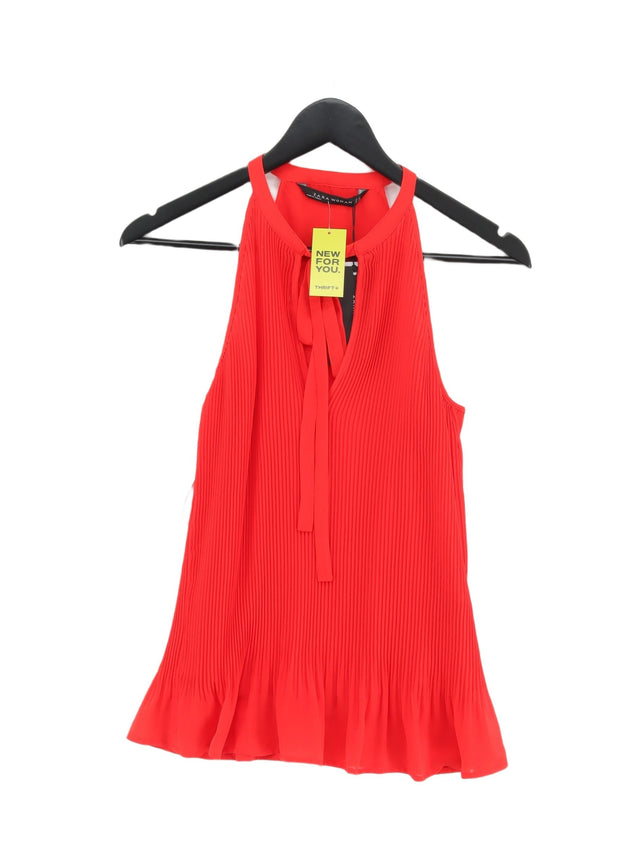 Zara Women's Blouse XS Red 100% Polyester