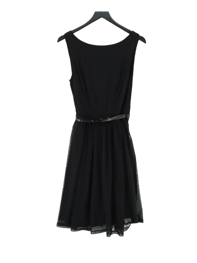 S.Oliver Women's Midi Dress UK 14 Black Viscose with Elastane