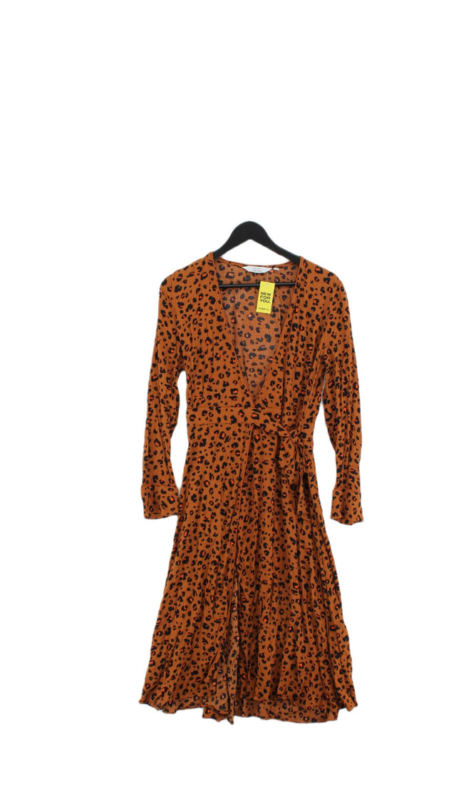 & Other Stories Women's Midi Dress UK 10 Tan 100% Viscose
