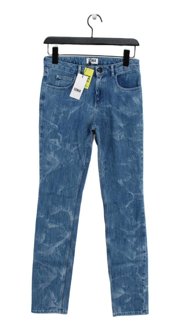 Sonia Rykiel Women's Jeans W 28 in Blue Cotton with Elastane, Polyester