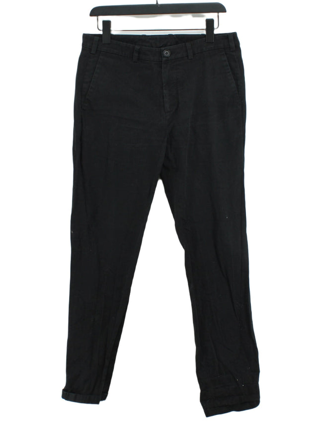Arket Men's Suit Trousers W 32 in Black 100% Cotton
