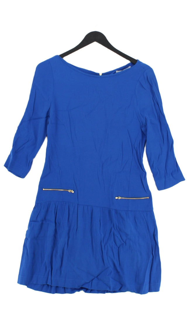 Sandro Women's Mini Dress UK 6 Blue Viscose with Elastane