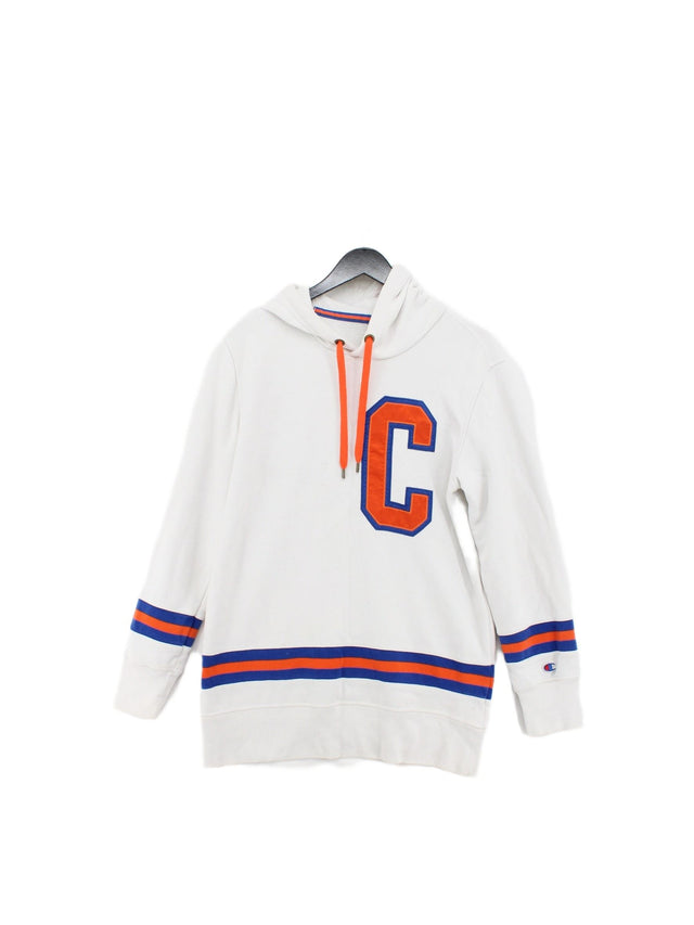 Champion Men's Hoodie M White Cotton with Polyester