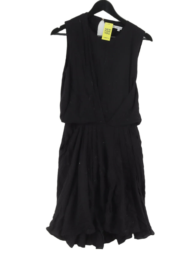 & Other Stories Women's Midi Dress UK 10 Black 100% Viscose