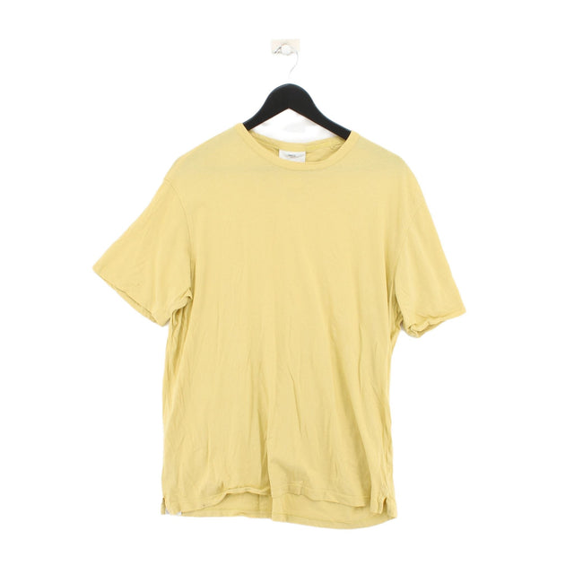 MNG Men's T-Shirt M Yellow 100% Cotton